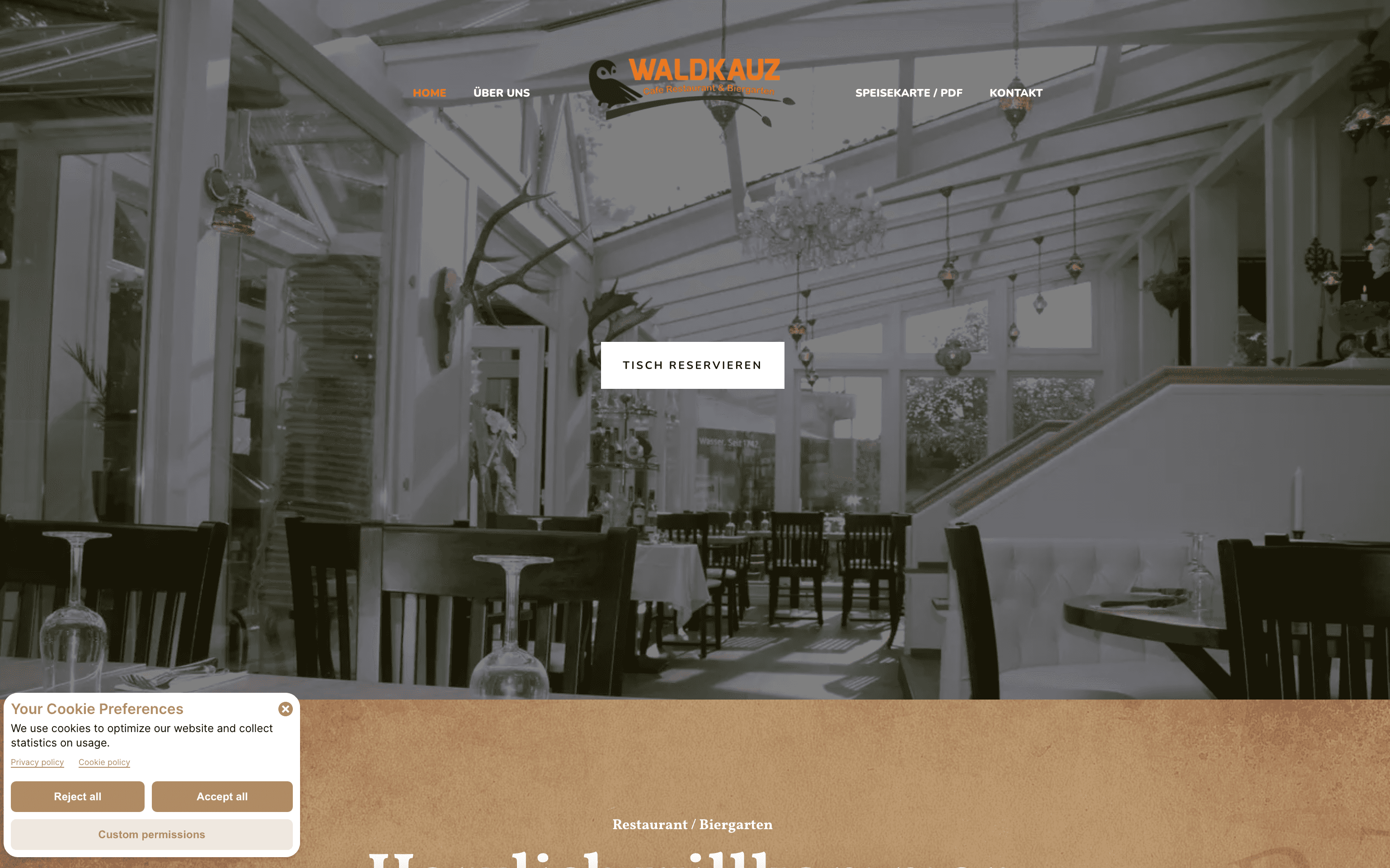 Projkt Bild zum Kunden Waldkauz Restaurant